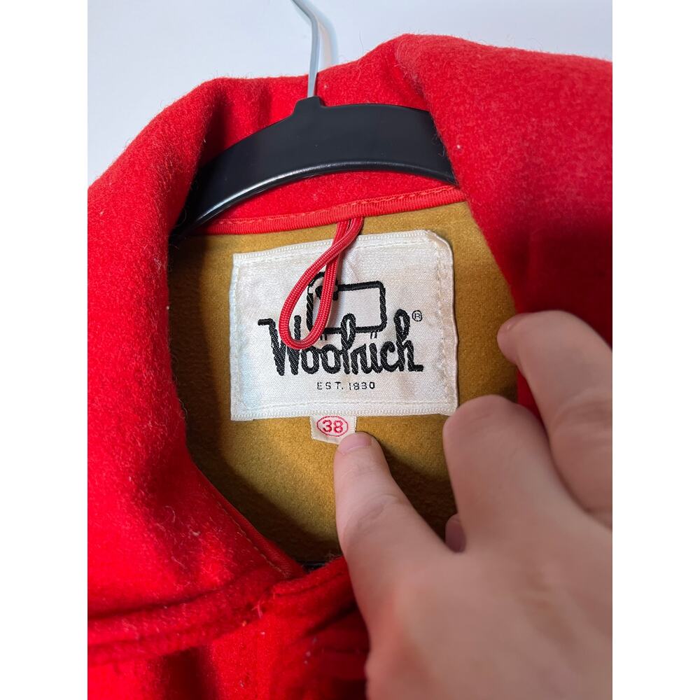 1960s Woolrich Wool Red Mackinaw Hunter Utility Chore Farm Country Jacket 38 L - Picture 2 of 10